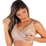 Sutiã De Amamentação Em Algodão Com Click 1586 Cor Creme Tamanho M