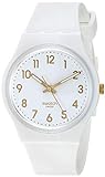 Swatch Pulseira De Silicone De Quartzo Clássica Branca Relógio Casual 16 Modelo GW164 