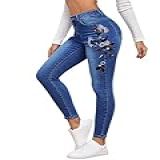 SweatyRocks Calça Jeans Skinny Feminina Com