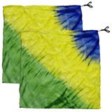 Swing Flag Tie Dye Quadrado Brasil 02 - Vendido Por Par