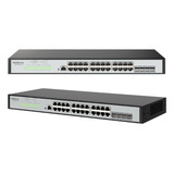 Switch 24 Portas Gigabit Sg 2404d Mr L2 Preto Intelbras