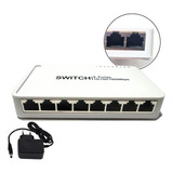 Switch 8 Portas Gigabit 1000 Mbps Hub Para Internet Rj45