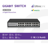 Switch Gigabit 24 Portas 10 100 1000 Ultra Link Ul 1024d Anatel
