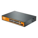 Switch Haiz Hz el1319p 1sfp 16 Portas Poe 2 Uplink 1 Sfp 10 100 1000mpbs