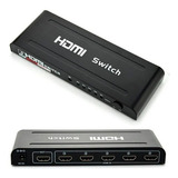 Switch Hdmi 5x1 Ativo Profissional 4k Com Fonte C  Remoto