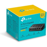 Switch Hub 5 Portas Tp Link Ls1005g Gigabit 10 100 1000mbps