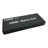Switch Splitter Matrix 4x4 Hdmi 4k 3d Fullhd Controle Remoto