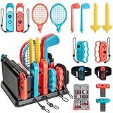 Switch Sports Accessories With Organizer Station 16 In 1 Switch Sports Accessories Bundle For Nintendo Switch Sports Family Accessories Kit Compatible With Nintendo Switch Switch OLED Sports Games