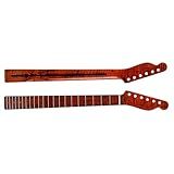 SXYAO 21 Trastes 26 Polegadas Braço De Guitarra Castanho Risca De Tigre Bordo Escala Incrustada Com Coloridas Conchas Coloridas Para Braço Da Guitarra Peças Substituição