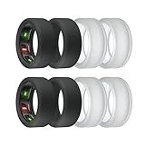 Sylacor Pacote Com 8 Capas De Anel Para Oura Ring Gen 4 Oura Ring Gen3 Capa Protetora De Anel De Silicone Elástico Antiarranhões Pacote Com 8 4 Preto 4 Transparente M 11 12 13 14 15