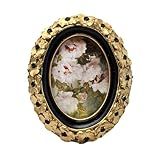 SYLVIA S SHOP Moldura Oval Pequena Vintage De 6 5 X 8 9 Cm Mini Moldura Ornamentada Em Ouro Antigo Para Mesa E Parede Design Floral Decorativo Decoração De Casa Retrô Galeria De Fotos
