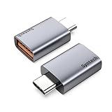 Syntech Adaptador USB C Para USB -pacote Com 2-- 10 Gbps USB3-2 Geração 2 Cabe Lado A Lado- Adaptador Tipo C Macho Para Fêmea A 3-2 Compatível Com IPhone 16 Pro Max-iPad-iMac-MacBook Pro E