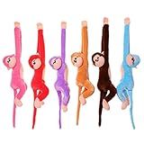 Syrisora Brinquedo De Pelúcia De Macaco De Braço Longo De 60 Cm 6 Peças De Macaco De Pelúcia Fofo Decoração De Casa Multicolorido