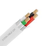 Syston Cable Technology Cabo De Controle De Alarme Sonoro Para Estação De Segurança Contra Incêndio Syston 18-4- 18 Awg- 4 Condutores- Classificação Plenum Cmp-Cl3P- Blindado- 100- Cobre Trançado- R
