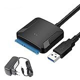 SZAMBIT Cabo SATA Para USB 3 0 Conversor De Adaptador De Disco Rígido Externo SATA III Para 3 5 2 5 Polegadas HDD SSD Com Adaptador De Energia 12V 2A  EU Plugue 