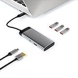 SZAMBIT Hub USB C Adaptador USB C Dongle 4K30Hz Adaptador HDMI Multiporta De Hub USB C 5 EM 1 Com Fornecimento De Energia De 100 W 1 Saída HDMI 3 Portas USB3 0 Compatível Com MacBook Pro Air