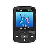 SZAMBIT Mp3 Player Com Bluetooth 5 0 RUIZU X50 Mini Leitor De Música De Som Portátil Sem Perdas Com Rádio FM Gravador De Voz Fones De Ouvido Para Execução Suporte De Até 128GB Com Clip Preto 
