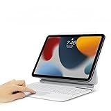 SZAMBIT Portátil Capa Com Retroiluminadas Teclado Capa Para Teclado Compatível Com IPad Capa Magnética Destacável Para Teclado Com Modo Ajustável Ipad Pro 12 9 2021 2020 2022 Branco 