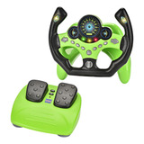 T Conjunto De Volante Fingir Dirigir Brinquedo Com Pedal De