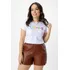 T-shirt Blusa Baby Look Feminina Bordada Love Malha Algodão