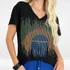 T Shirt Brasil Trabalhada Em Pedraria, Linda!