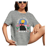 T shirt Cor Variada Feminina Don t Stress Meowt Instagram