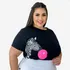 T Shirt Feminina Plus Size Algodão Estampada Moda Plus 
