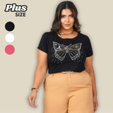 T shirt Feminina Plus