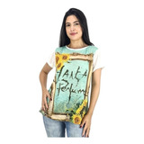T-shirt Lança Perfume Estampada Camiseta Feminina Original 