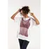 T-shirt Oversized Branco Algodão  Corselet Marsala