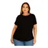 T-shirt Plus Size Basica Soltinha Malha Viscolycra Conforto