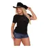 T-shit Feminina Estampa Botas Country Cowboy Suede