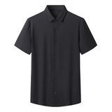 T Summer Ice Silk Shirt Workwear Thin Ice Feel Double Size L