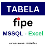 Tabela Fipe Carros Motos Caminhoes Excel Mssql Atualizada