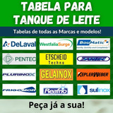 Tabela Milimétrica Para Resfriador De Leite todas As Marcas