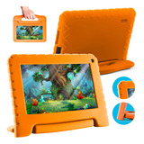 Tablet Infantil Multilaser 32gb Nb380 Kid Pad Capa Laranja