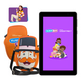 Tablet Positivo Vision Tab 7 Mundo Bita Processador Octa core 3gb Ram 64gb Armazenamento Tela 7 Ips Bateria 3100mah Android 14 Go Wi fi Preto Inclui 2 Capas De Proteção E Transporte