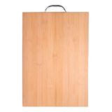 Tábua Bambu Koya Churrasco Queijo Madeira Com Alça 34x24cm Retangular