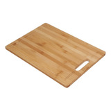 Tábua Corte Carne Churrasco Bambu 38x28cm Rústica Cozinha Cor Madeira Liso