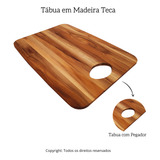 Tábua Cozinha Carne Verduras Legumes 30 5x23 Cm Madeira Teca Retangular
