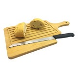 Tábua De Bambu Com Faca Embutida Corte De Pães Migalheira Cor Tábua Com Faca Tábua Com Faca
