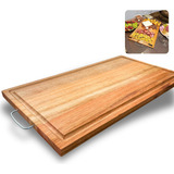 Tábua De Churrasco Corte Carne Grande Alça 60cm Eucalipto