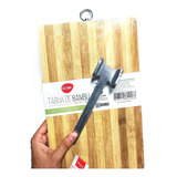Tábua De Corte Bambu 32cm Martelo Amaciador Carnes