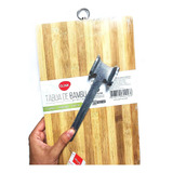 Tábua De Corte Bambu 32cm Martelo Amaciador Carnes