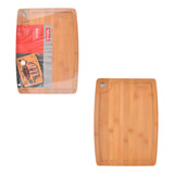 Tabua De Corte Bambu Natural Retangular 33x24 Legumes Carne