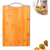Tábua De Corte Legumes Carne Bambu Com Alça 34x24cm Top