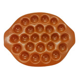 Tabua De Gratinar Queijos Ou Fondue Cerâmica 24 Cavidades Cor Caramelo