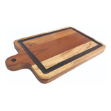 Tábua De Madeira Para Hambúrguer E Porções Pequena 25x15cm