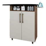 Tabua De Passar Roupa Espuma Armário Multiuso 80cm 2 Porta
