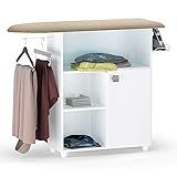 Tábua De Passar Roupa Multiuso Gabinete Mariana 01 Porta Branco Desk Design